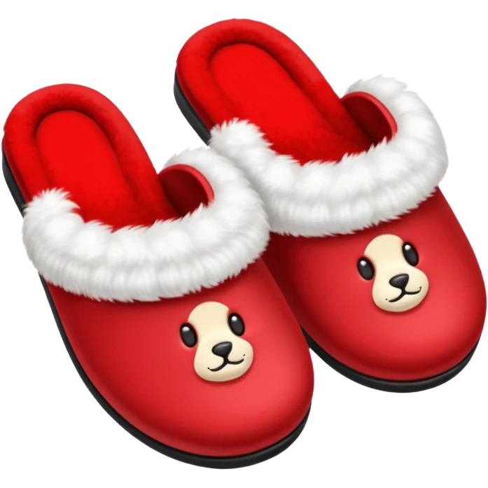 red slippers with fur emoji