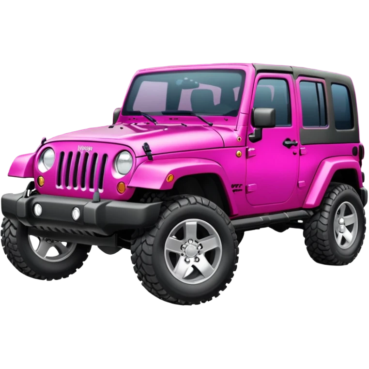 Fuchsia Jeep wrangler 4 door emoji
