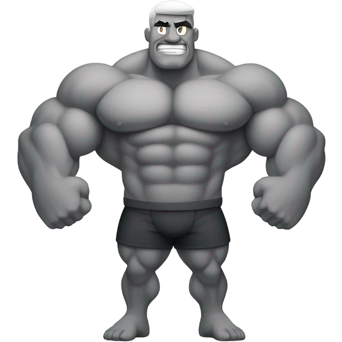 Gray skin hulk emoji