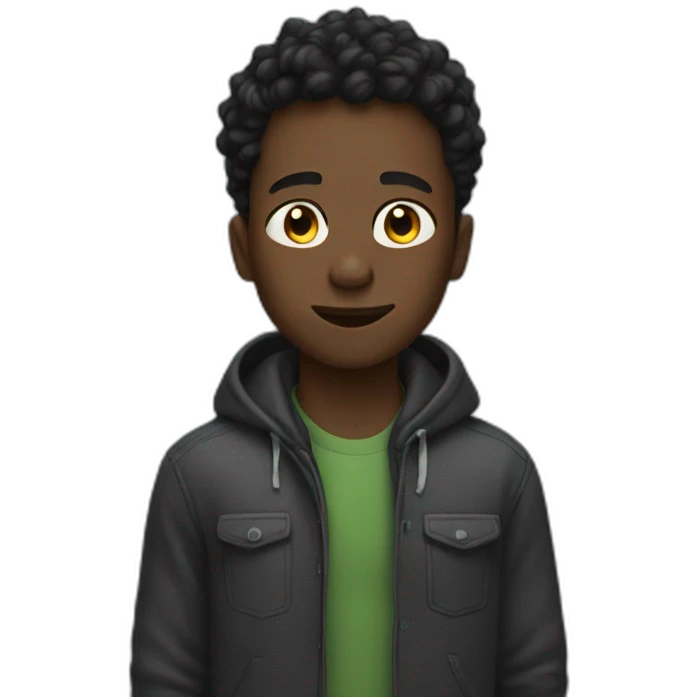 black boy breaks wind emoji