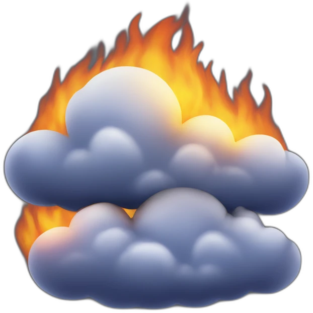 Nube de fuego de noche y de humo de día emoji