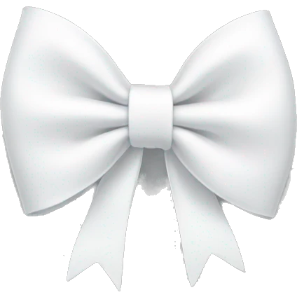 White bow on white bow emoji