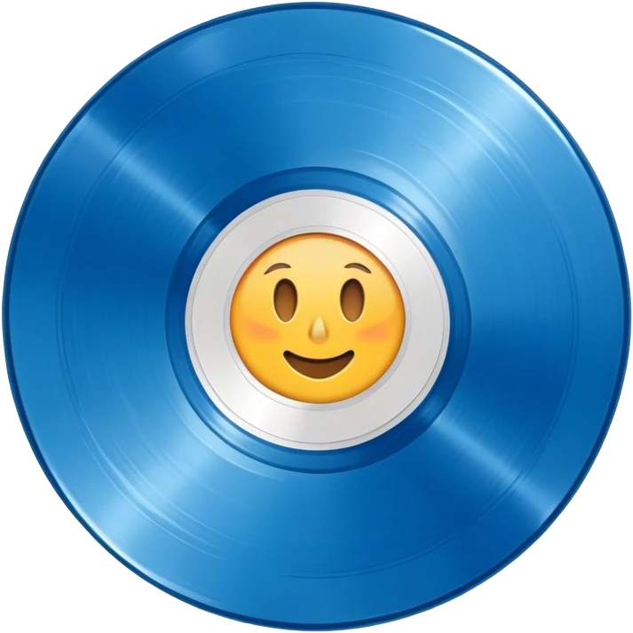 blue Vinyl Record  emoji