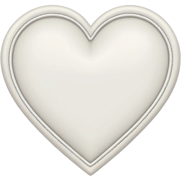 white heart with a stitched border emoji
