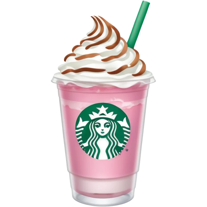 Preppy pink Starbucks drink emoji
