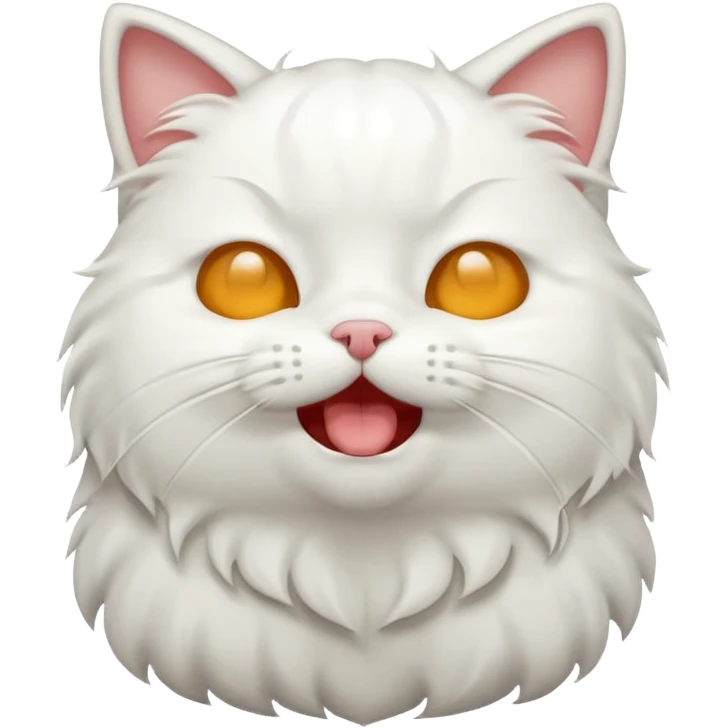 Sneezing white cat  emoji