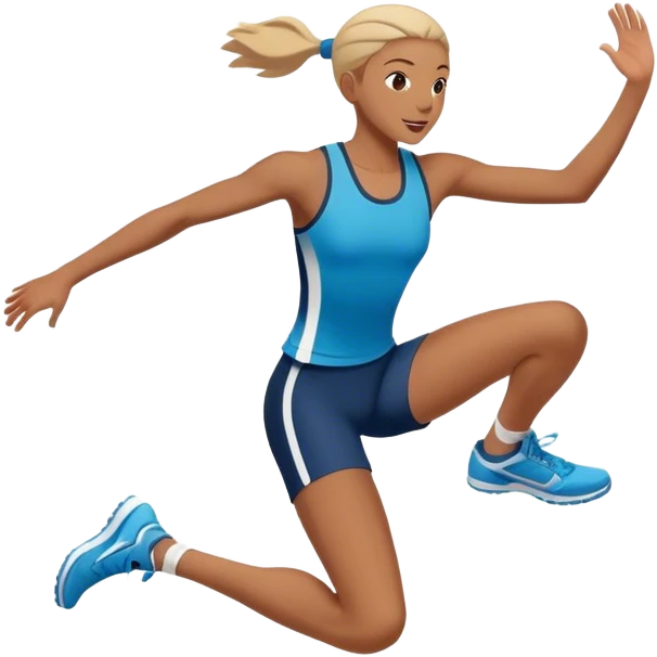 athlete knee in air jumping emoji