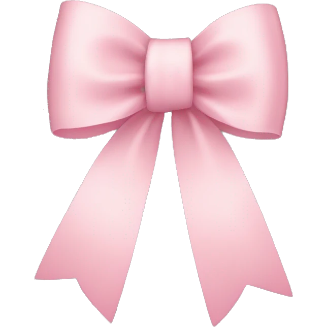 light pink ribbon bow emoji