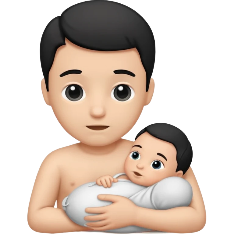 Newborn B&W with male emoji