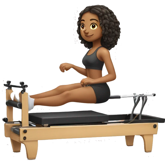A girl doing Pilates reformer  emoji