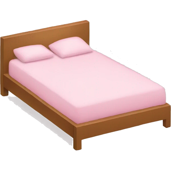 Light pink bed emoji