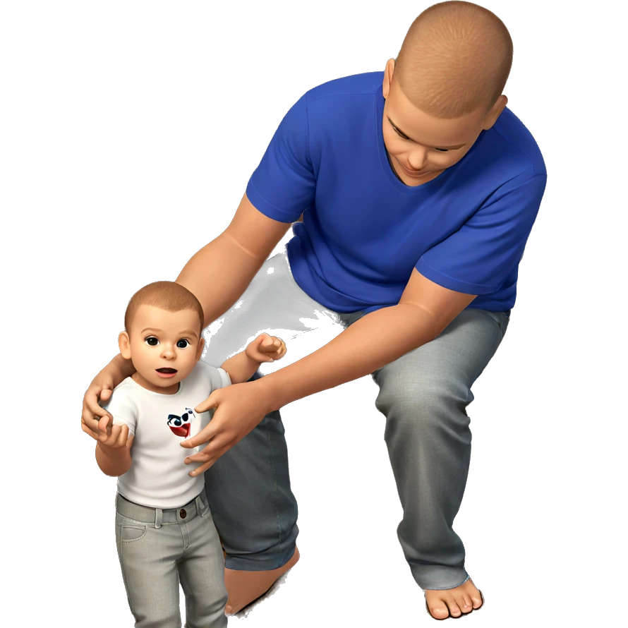 casual indoor moment with boy emoji