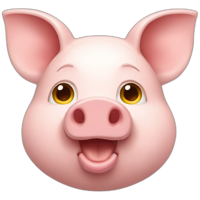 cochon sur un chat emoji