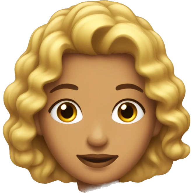 Una chica con anteojos  y cabello ondulado emoji