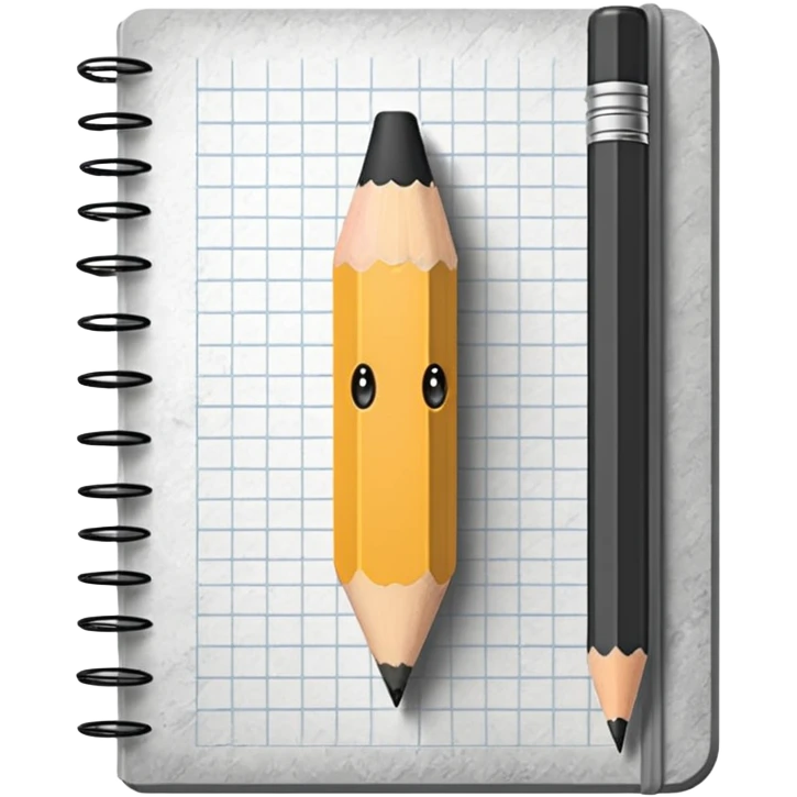 a pencil drawing in a notebook  emoji