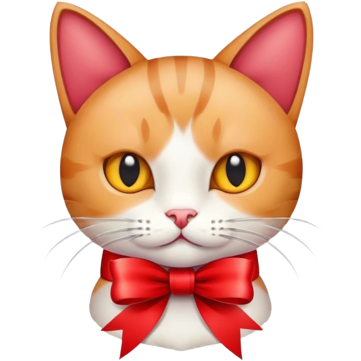 cat with ribbon emoji