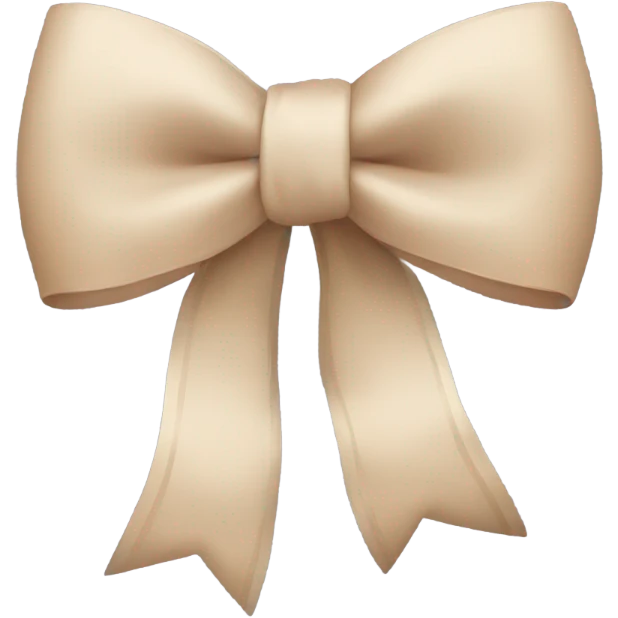 Beige bow emoji