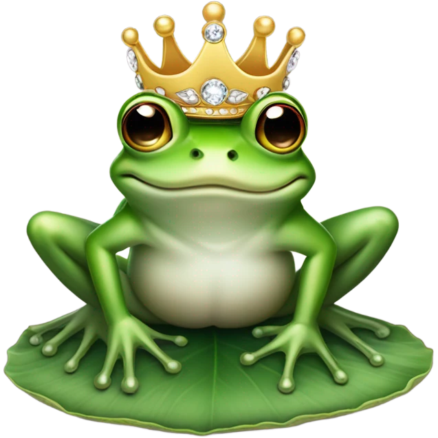 Frog king emoji