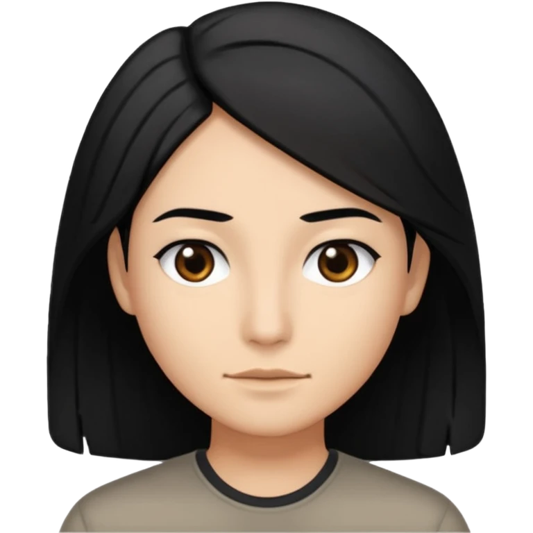 50 yr old mostly black hair with some grey, side swept part,  emoji