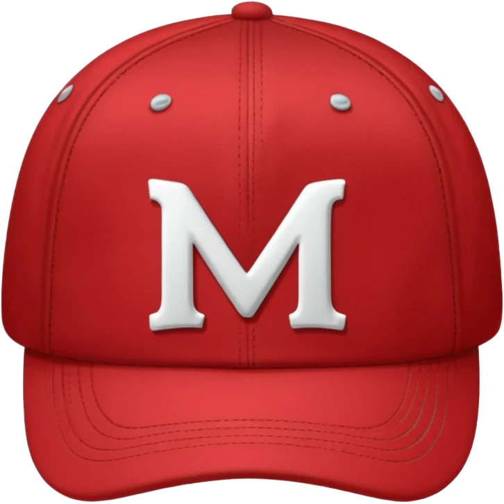 red cap with letter m on it emoji