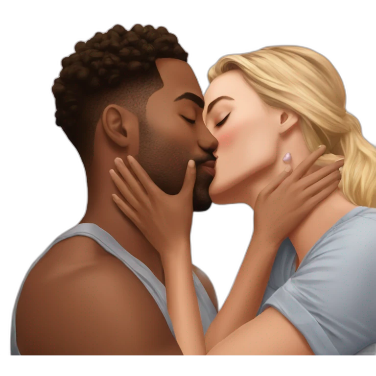 Margot Robbie kisses kenye west emoji