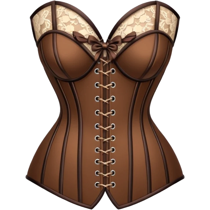 cute brown corset emoji