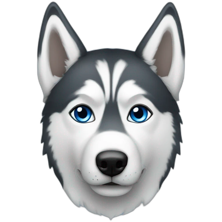 Huskie blue eyes emoji