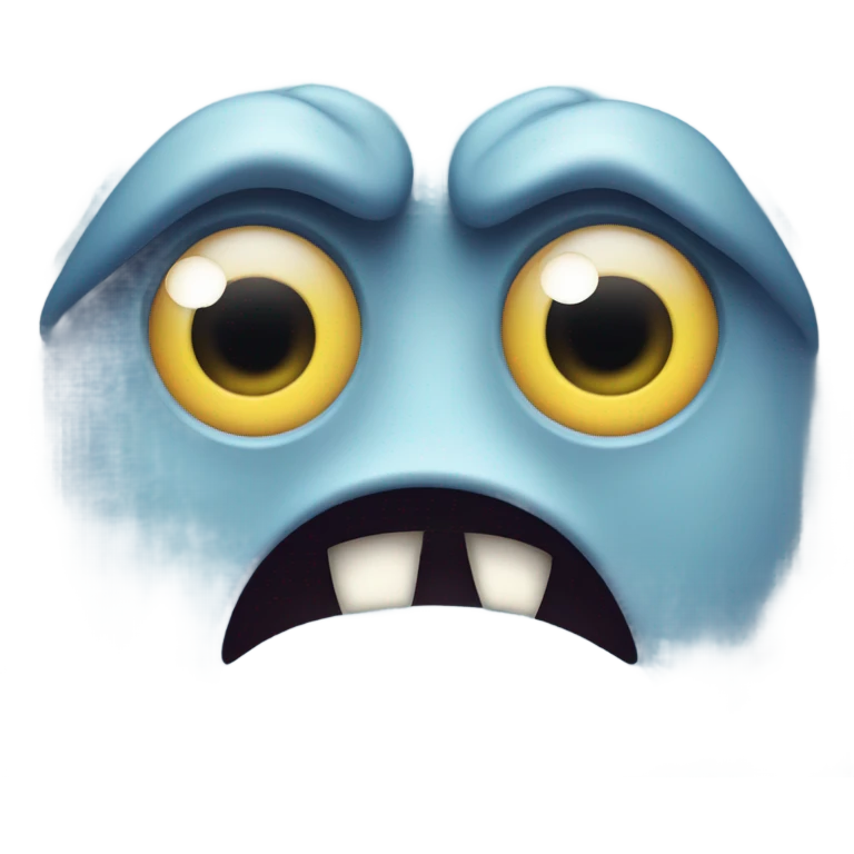 a one eye monster crying emoji