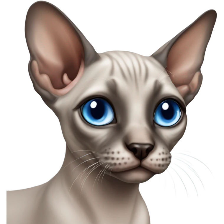 Seal point mink sphynx blue eyes  emoji
