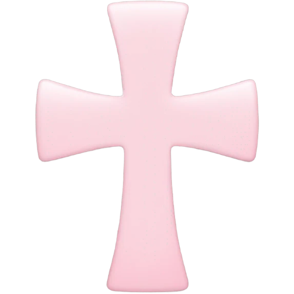 Light pink cross emoji