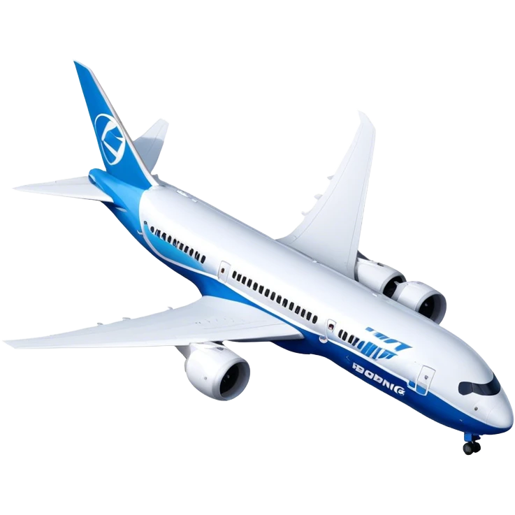 Boeing 787 Dreamliner - Boeing (Model Year: 2022) (Iconic colour: White with blue) emoji