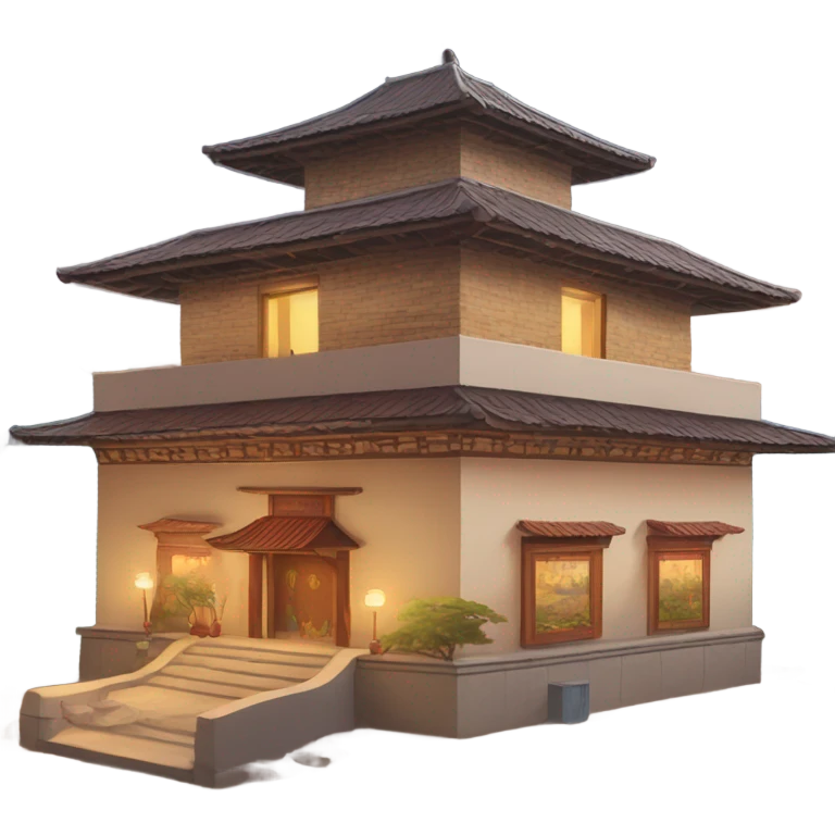 Ashram next to highway  emoji