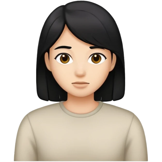 giữ nguyên kiểu tóc chuyển sang màu đen emoji