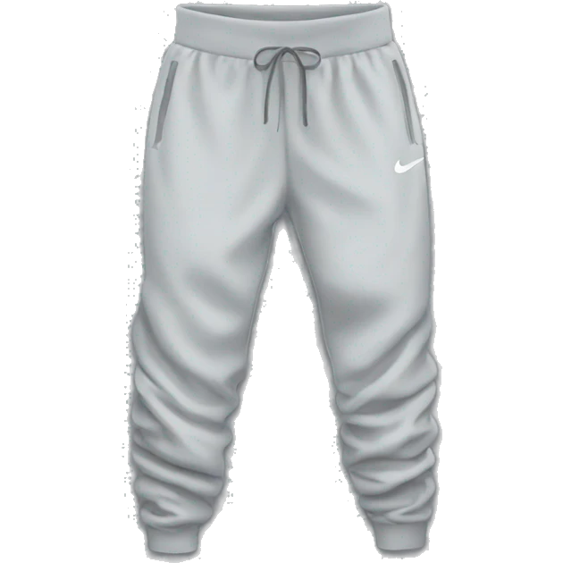 nike sweats very light gray, folded, female emoji