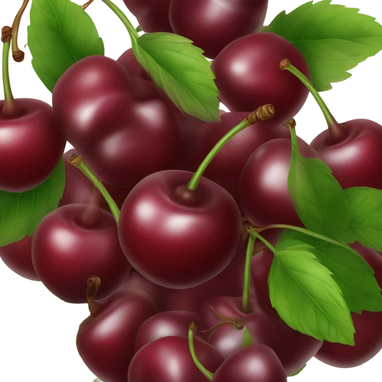 Burgundy cherries ￼ emoji