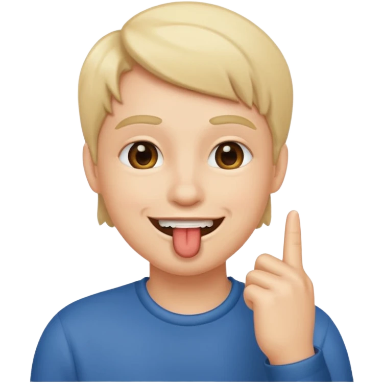 Sonrisa con dedo en la boca  emoji