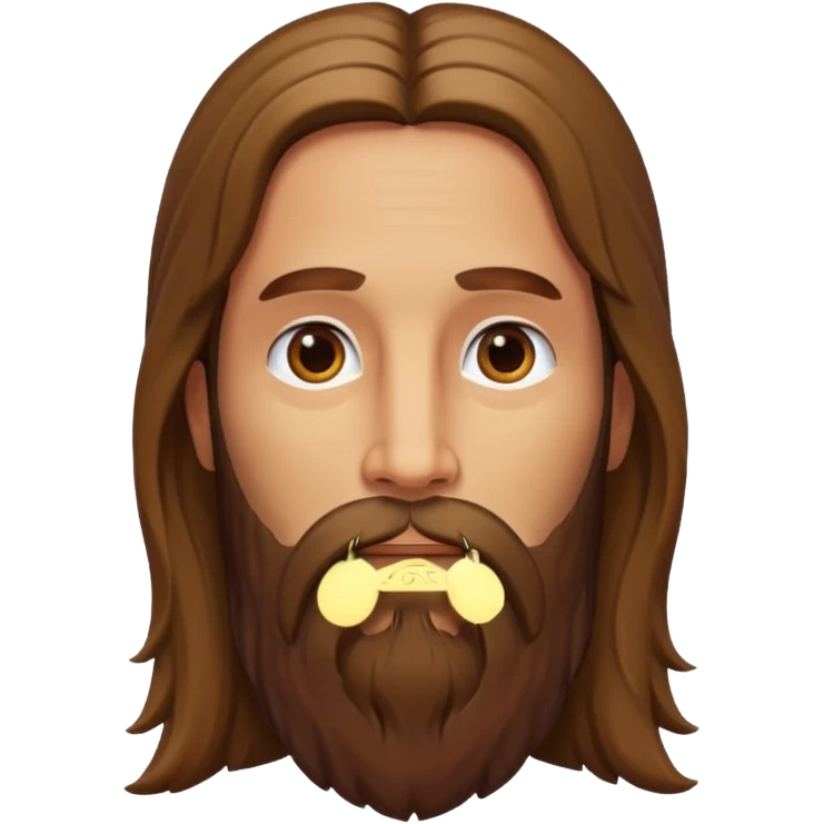 Cabeça de jesus 🧔🏽‍♀️ emoji