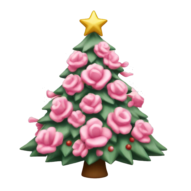 Sapin Noël rose  emoji