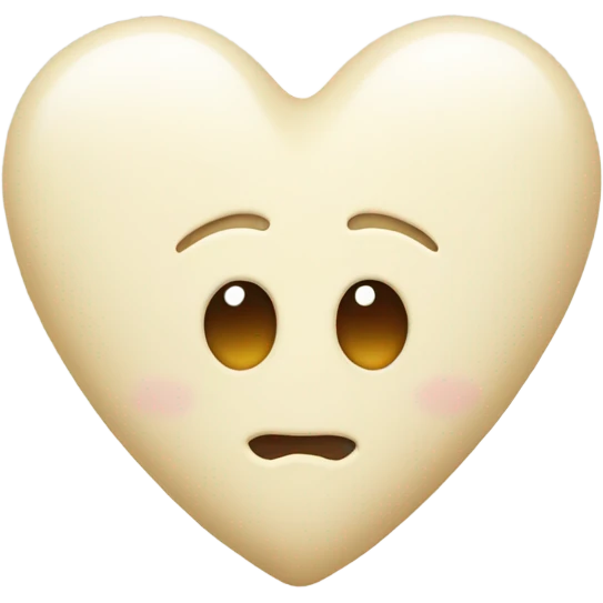 cream heart emoji