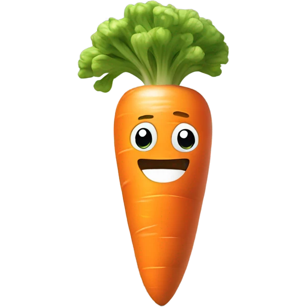 Generate an energetic carrot emoji wearing a sweatband, lifting tiny dumbbells, and looking motivated. emoji