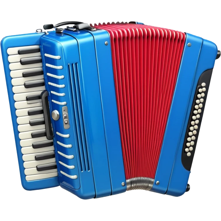 blue accordeon, 3D emoji style emoji
