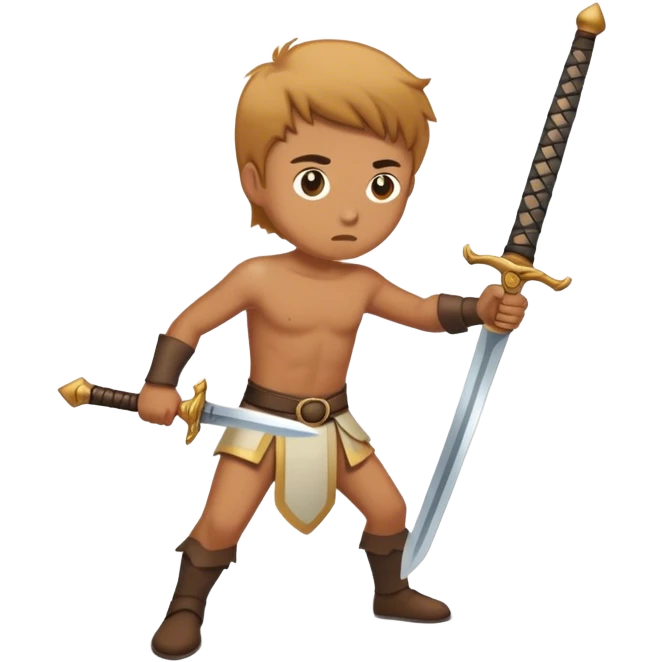 the sword on the floor and a mirror person emoji