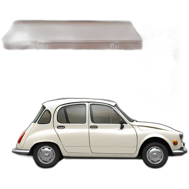French car with a berret hat in Paris emoji