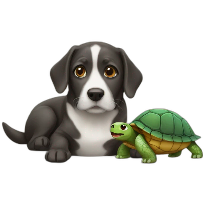 dog and turtle emoji
