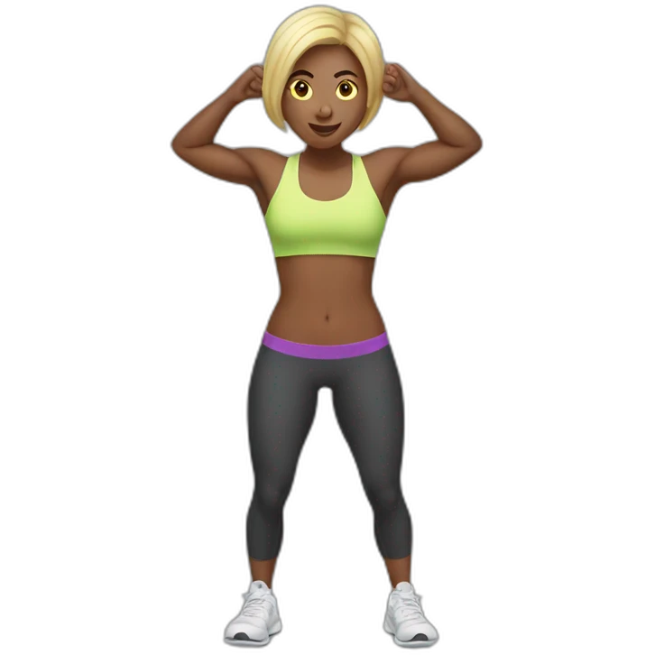 Light woman in gym emoji