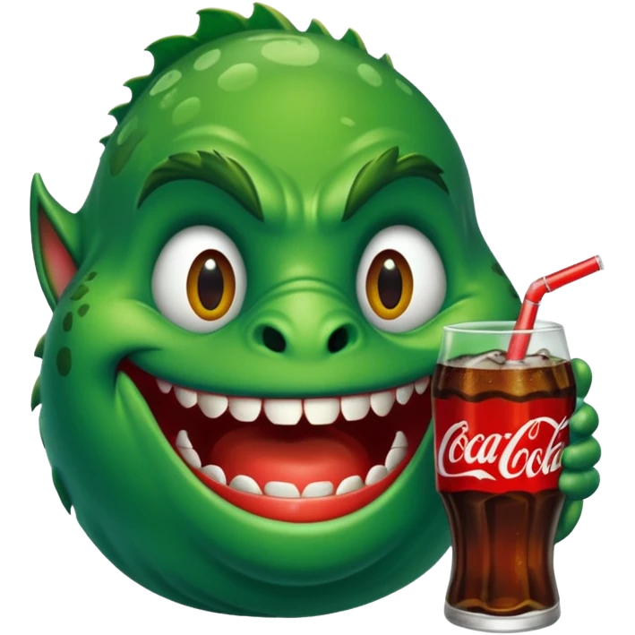 Mr piranha drinking coke emoji