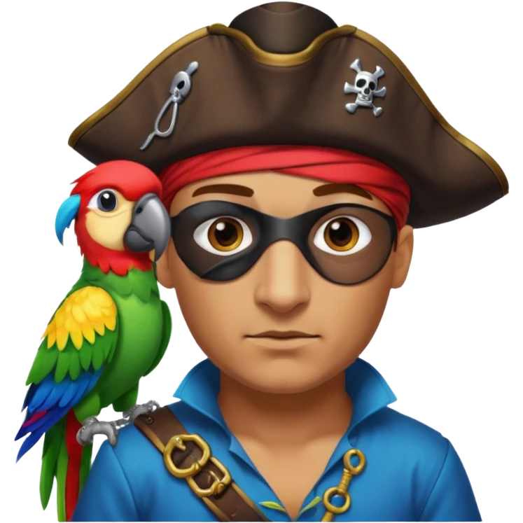 pirate and parrot emoji