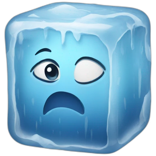 Ice frozen cube emoji