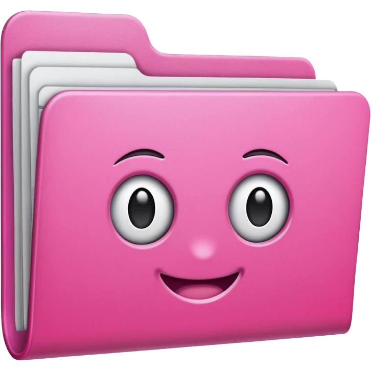 simple pink folder emoji