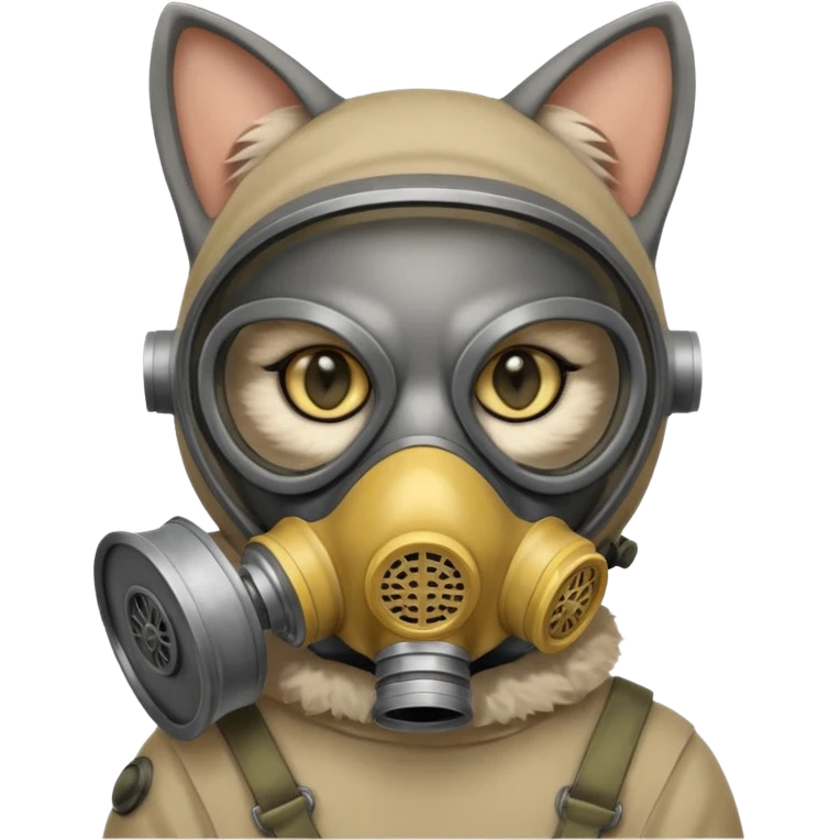 cat with gas masks emoji
